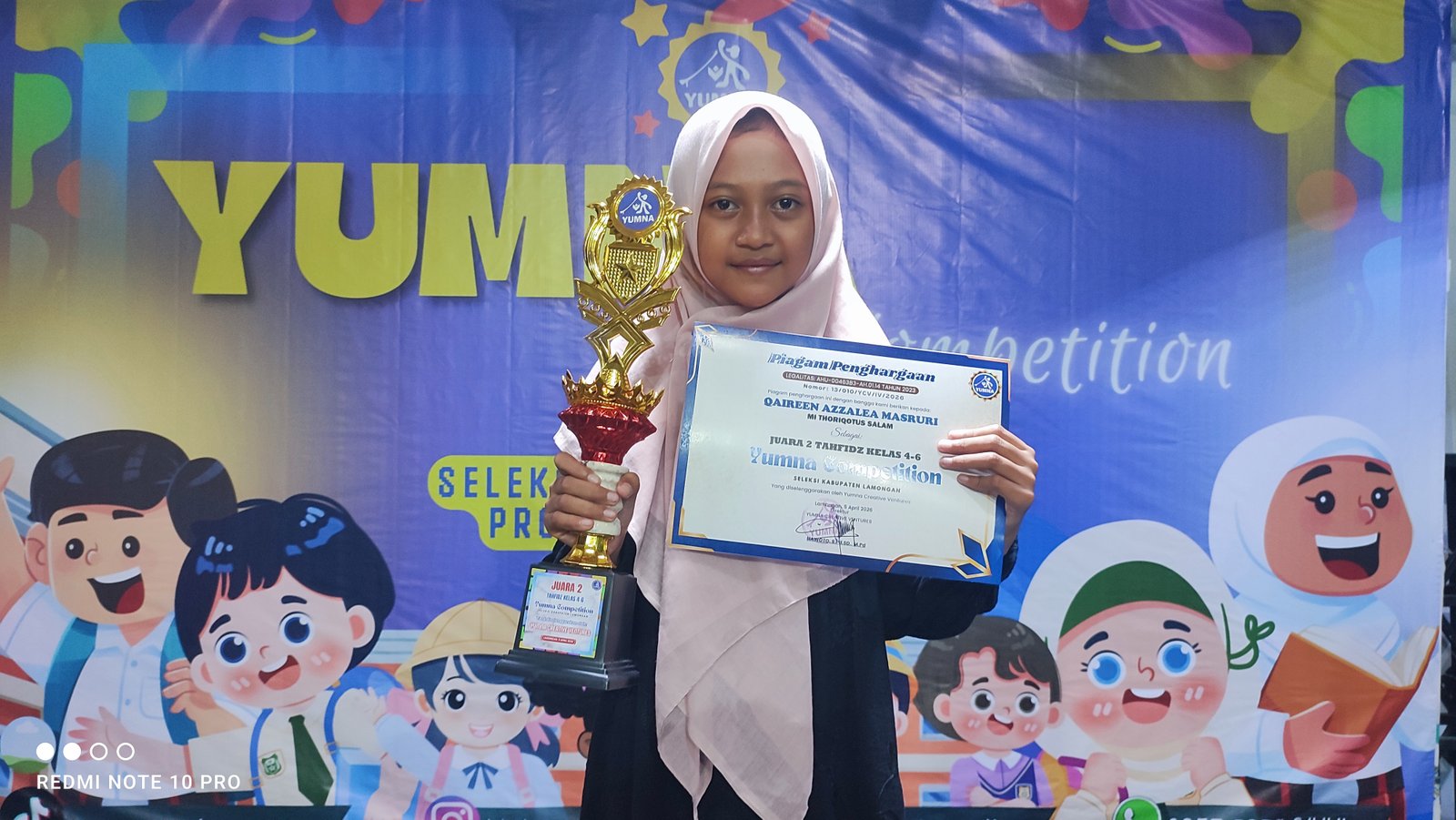 Gemilang di Yumna Competition 2026, Ananda Qaireen Raih Juara 2 Tahfidz Tingkat Kabupaten Lamongan